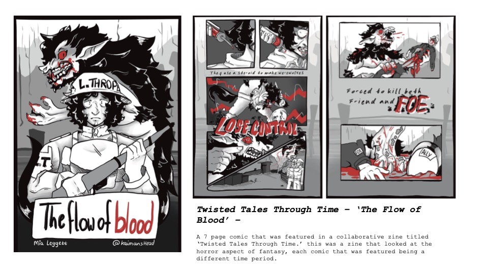 Mia Leggett Illustrator Burnt Tallow Twisted Tales Through Time - The Flow of Blood Comic Art