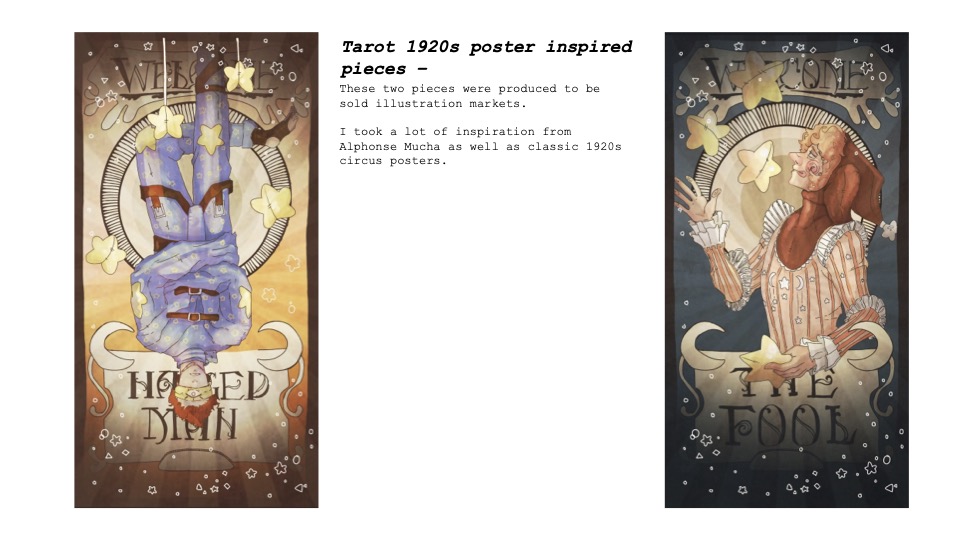 Mia Leggett Illustrator Tarot 1920s Poster Inspired